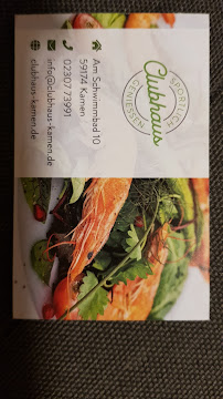 Clubhaus à Kamen menu