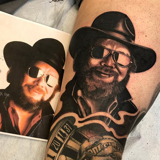 Explore labyrinth tattoo ideas, creative tattoo ideas in Dunn, available at Heart and Hammer Tattoo Co.
