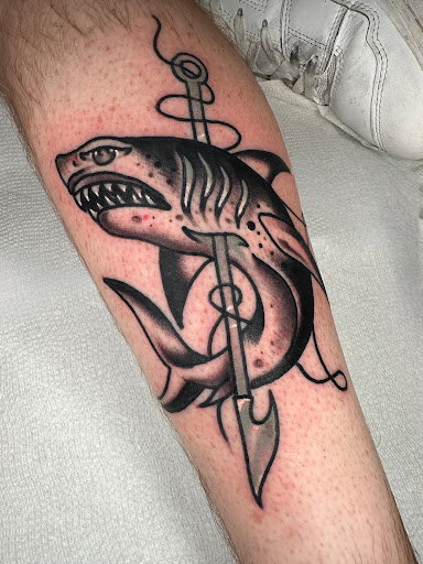 Explore linear tattoos ideas, creative tattoo ideas in Johnson City, available at Gold Cross Tattoo Co.