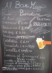 Menu / carte de Bar Magic à Sestri Levante