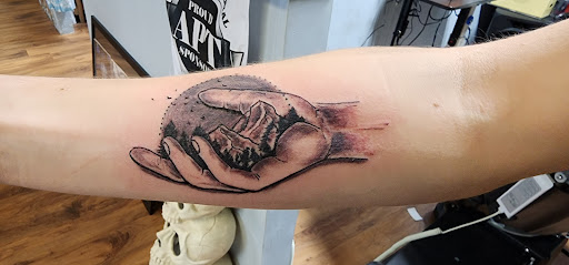 Explore blackwork tattoo ideas, creative tattoo ideas in Lafayette, available at DragonsBane Tattoo & Body Piercing