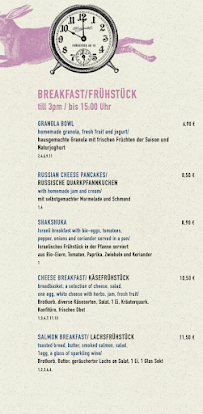 Café Chagall à Berlin menu