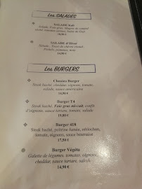 Restaurant Le T Quatre à Annecy (le menu)