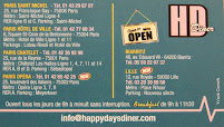 Restaurant américain HD Diner Châtelet à Paris - menu / carte