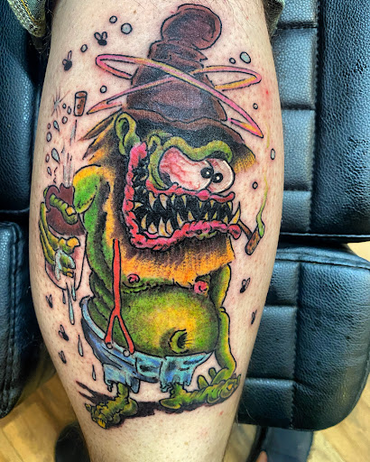 Explore christian sleeve tattoo ideas, creative tattoo ideas in Pikeville, available at The Carbon Canary Tattoo Studio