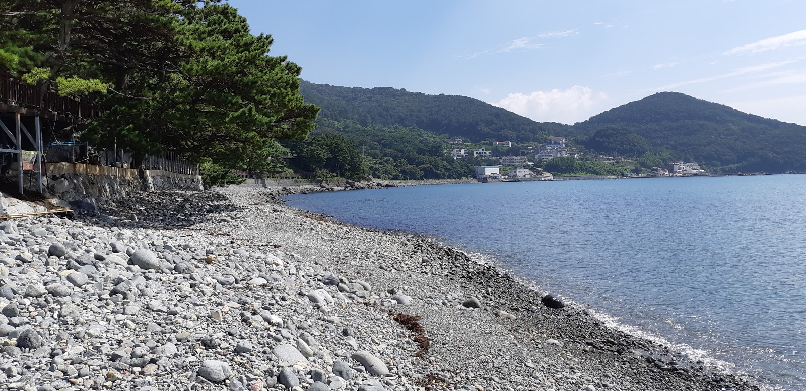Photo of Hakdong Black Pearl Beach and the settlement