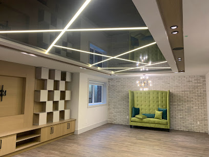 Luxury Interior Stretch Ceiling & Lighting at Team Hybrid Traning Studio