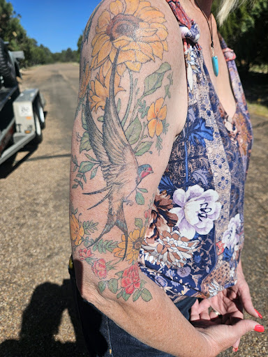 Explore full leg sleeve tattoo ideas, creative tattoo ideas in Carefree, available at Lucid Arts - Design & Tattoo