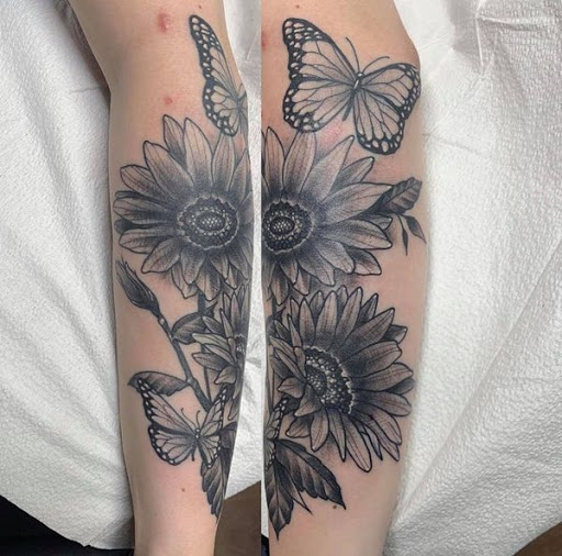 Explore carolina panthers tattoo ideas, creative tattoo ideas in Canton, available at Couture Tattoo and Body Piercing