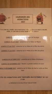 Menu / carte de McDonald's à Mazères-Lezons