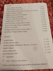 Menu / carte de Al Vecio Muin à Mogliano Veneto
