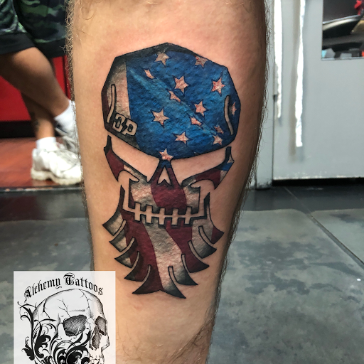 Explore tattoo stencil tattoo outline ideas, creative tattoo ideas in Largo, available at Alchemy Tattoos and Body Piercings