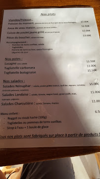 LE NENUPHAR - 40560 à Vielle-Saint-Girons menu