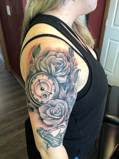 Explore yellow rose tattoo ideas, creative tattoo ideas in Sanford, available at Hudson & Company Tattoo Studio