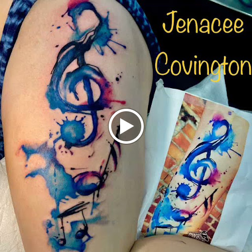 Explore camper tattoo ideas, creative tattoo ideas in Spokane, available at Tattoo Room