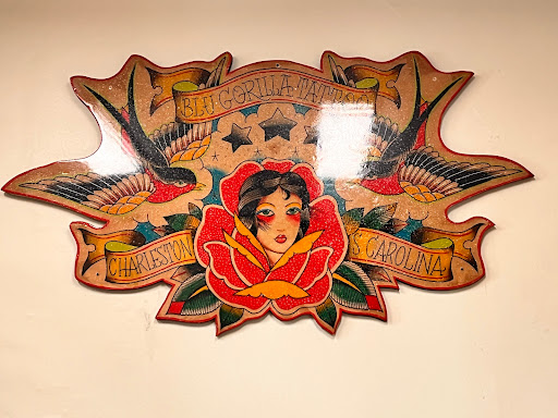 Explore mens shin tattoo ideas, creative tattoo ideas in North Charleston, available at Blu Gorilla Tattoo