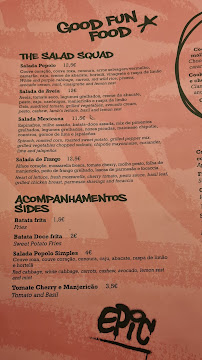 Restaurant de hamburgers Popolo à Lisbon (la carte)