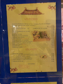 Restaurant vietnamien Dragon d'Or à Saint-Vallier - menu / carte