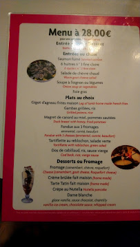 Le Symposium à Paris menu