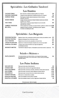 Menu / carte de Restaurant Agra Laval à Laval