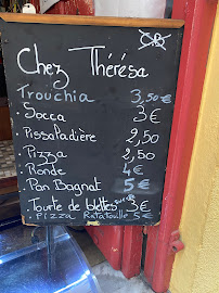 Menu du Chez Thérésa à Nice