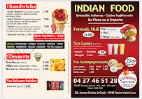 Menu / carte de INDIAN FOOD à Tassin-la-Demi-Lune