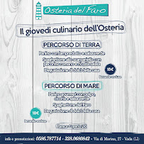 Osteria del Faro à Vada menu