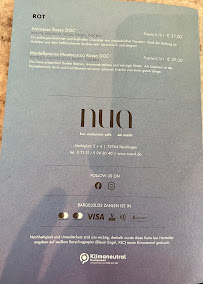 Restaurant NUA - Café am Markt Reutlingen à Reutlingen - menu / carte