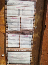 Menu du Chalet l'Hermine à Laruns