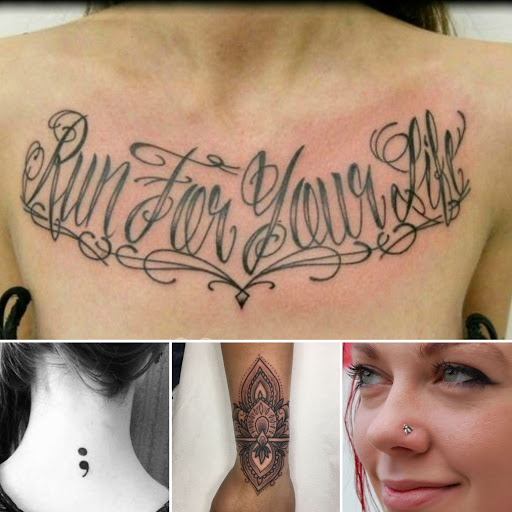 Explore tattoo wolf ideas, creative tattoo ideas in Elko, available at Tom Custom Tattoos and Body Piercing Studio
