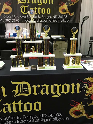 Explore dragon sleeve tattoo ideas, creative tattoo ideas in Fargo, available at Golden Dragon Tattoo