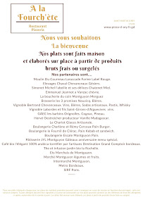 Restaurant Restaurant à la Fourch'ète à Montguyon (le menu)