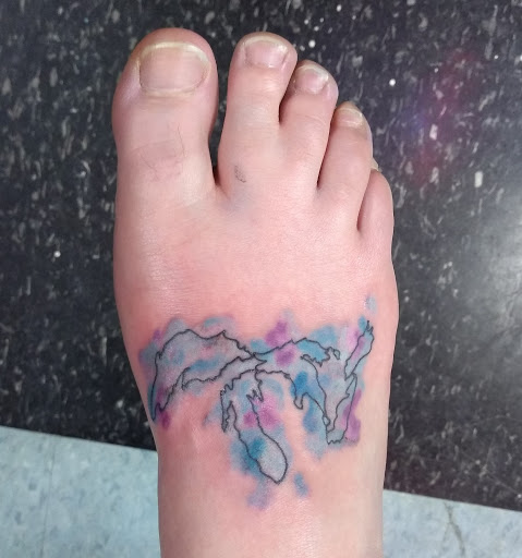 Explore jesus sleeve tattoo ideas, creative tattoo ideas in Milwaukee, available at Bay Street Tattoo Co.