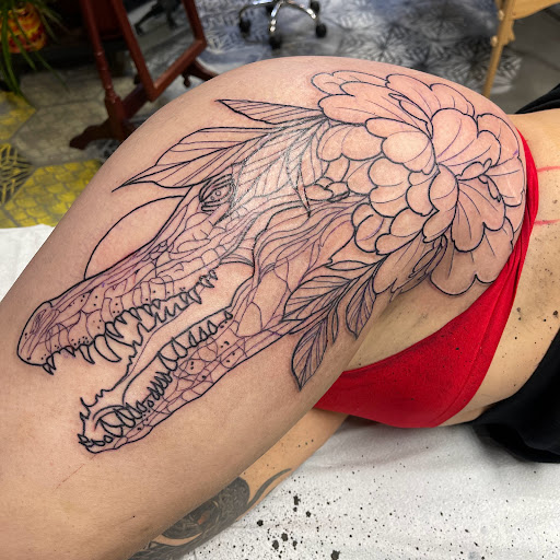 Explore stitch tattoo ideas for ladies, creative tattoo ideas in Buffalo, available at True Gloom Tattoo Studio