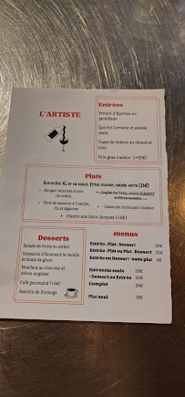 Restaurant français L'artiste à Vaux-le-Pénil - menu / carte