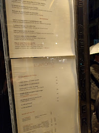 L'Arôme à Paris menu