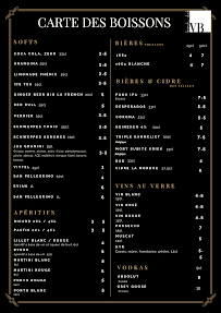 Le VB à La Franqui menu