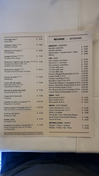 Albergo Trattoria Speranza à Spiazzi menu