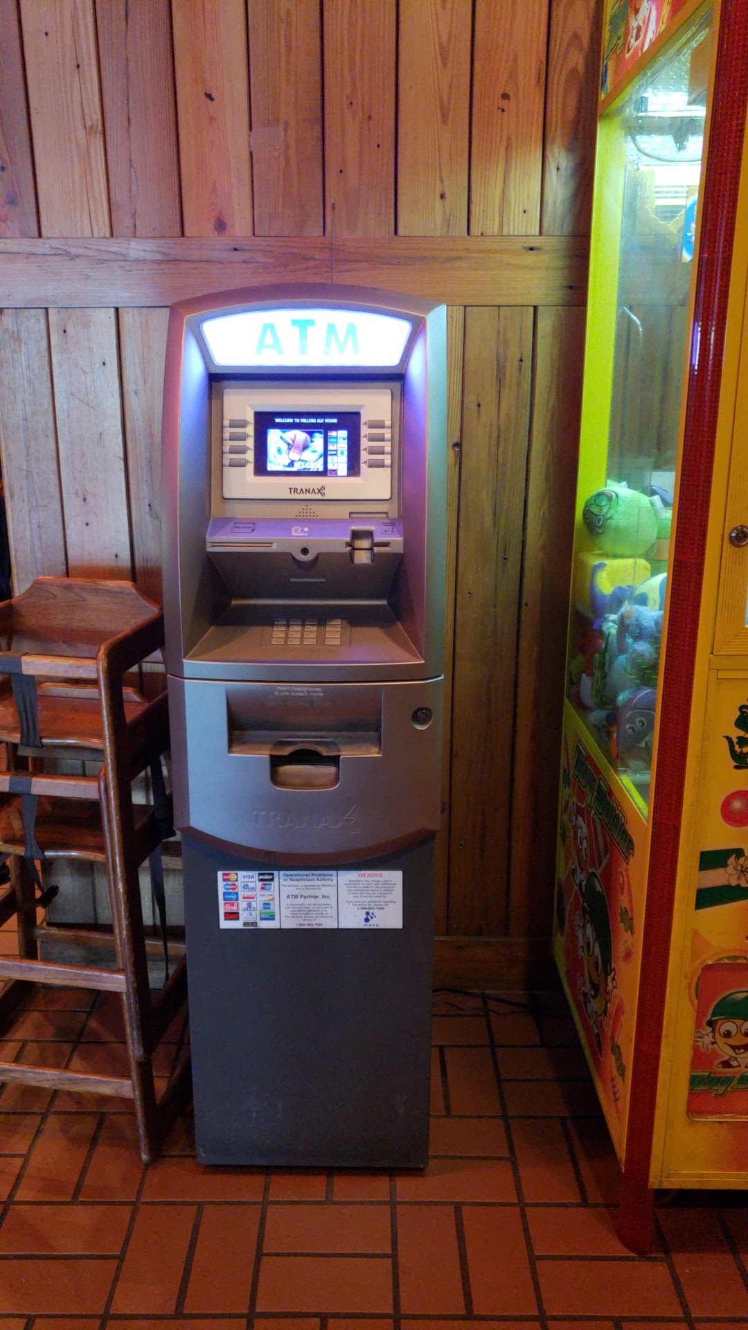 Tranax ATM - Inside Millers Ale House