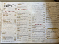 Crêperie Le Roy d'Ys à Le Castellet (le menu)