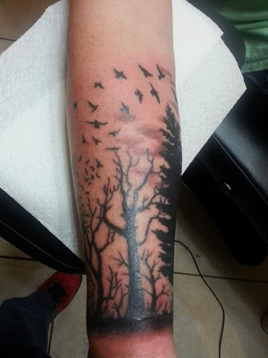 Explore sunrise tattoo ideas, creative tattoo ideas in Brunswick, available at Street Life Tattoos