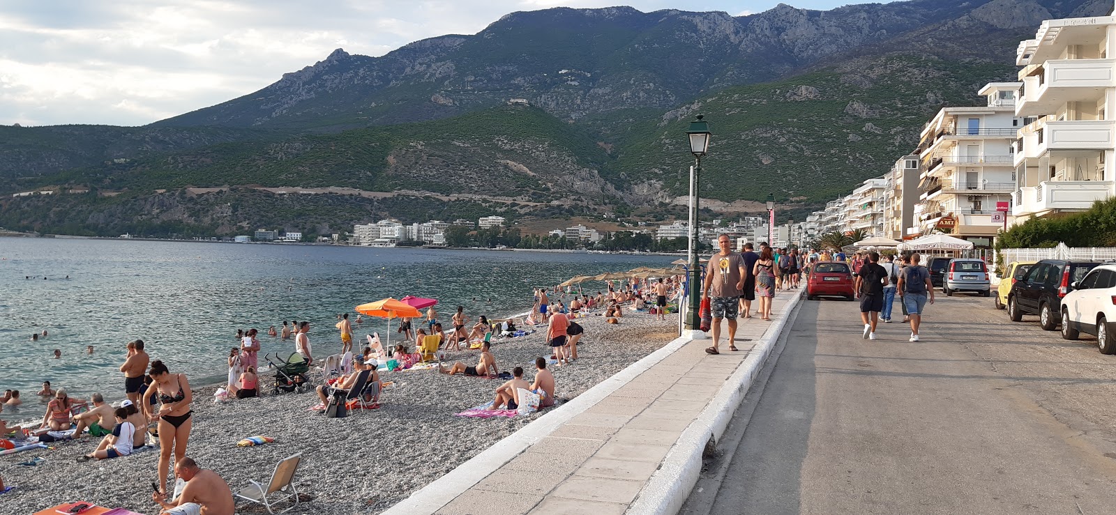 Photo of Loutraki main beach amenities area