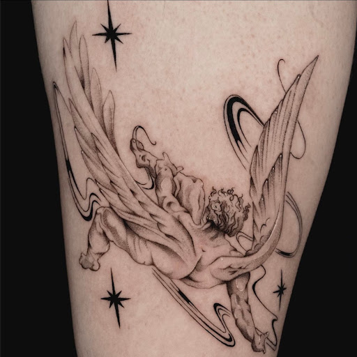 Explore dark feminine tattoo ideas, creative tattoo ideas in Bayville, available at Momo Tattoo Studio