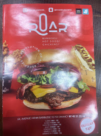 Menu / carte de ROAR Burger // Smash burger💥 & Flavours❤️‍🔥Drancy à Drancy