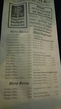 Cornale à Enego menu