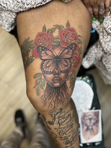 Explore greek sleeve tattoo ideas, creative tattoo ideas in Jackson, available at Inkk Culture Tattoo