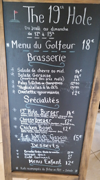 The 19th Hole - Restaurant Brasserie à Masseube carte