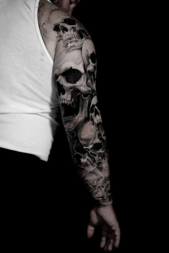 Explore fairy sleeve tattoo ideas, creative tattoo ideas in Norcross, available at Brotherhood Tattoo