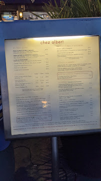 Chez Albert à Biarritz menu