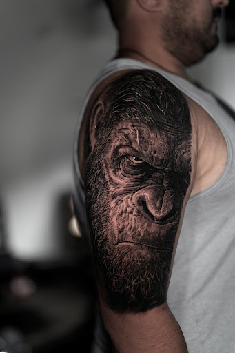 Explore jesus on the cross tattoo ideas, creative tattoo ideas in Corona, available at Crop Circles Tattoo Studio